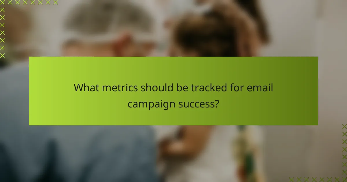 What metrics should be tracked for email campaign success?